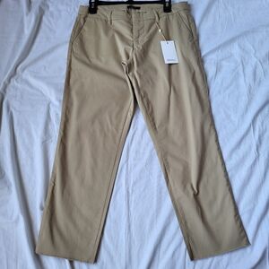 Quince Organic Stretch Cotton Girlfriend Pants Light Khaki Size 8 NWT